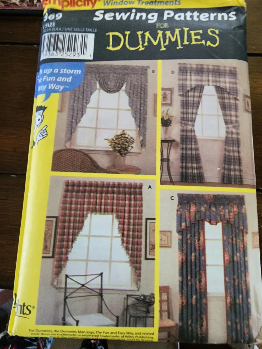 Simplicity Curtains & Drapes Sewing Pattern Lot in Yellow, Green, Pink